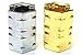 Eclipse Novelty Gold & Silver Hexagon Design Metal Cigarette Snuffer Butt, Smoke Head Stop, 4ct, BUTT106-4