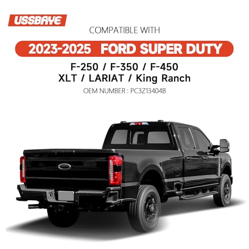 Image of Tail Lights For 2023-2025 Ford Super Duty XLT /LARIAT /King Ranch Right | F250 /F350 /F450 Rear Taillights Assembly OE Replace PC3Z13404B (Halogen W /Blind Spot Bracket W /O Radar Passenger Side)