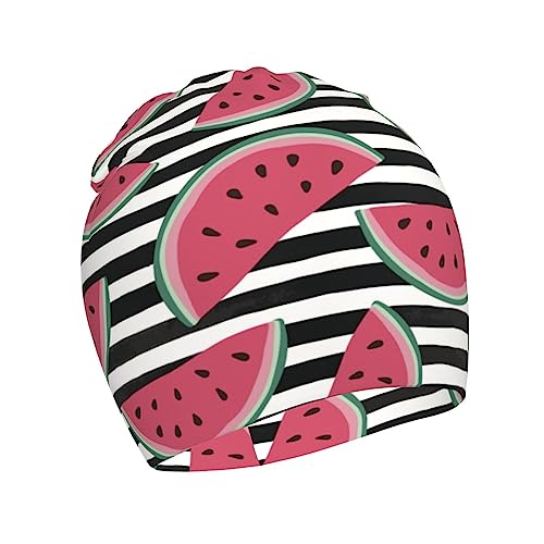 Rqzwdq Tropical Fruit of Watermelon Pattern (6) Kids Beanie Hats Warm Knit Beanie Cap Skull Caps Gifts Decor for Boys Girls White