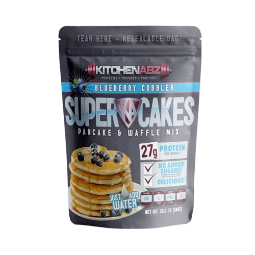Blueberry Cobbler Super Cakes, High Protein Pancake Mix, Healthy Protein