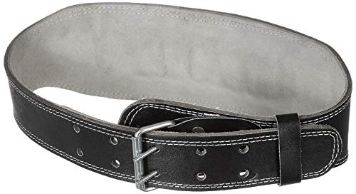 Image of Aurion Genuine Leather Weight Lifting Belt Body Fitness Gym Back Support Power Lifting Belt (Medium)+AURION 6 FEET 26 MM Thickness Solid Chrome Barbell Bar