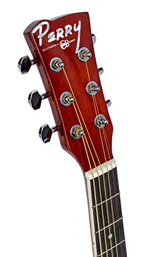 Chordbuddy 38" Perry Youth Cutaway Acoustic Guitar Combo Beginner Set With Tobacco Burst Guitar, Tuner, And Learning System #TOP3