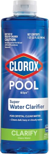 Image of Clorox Pool&Spa Swimming Pool Super Water Clarifier,Creates Crystal Clear Pool Water,1 Quart,(Pack of 6)