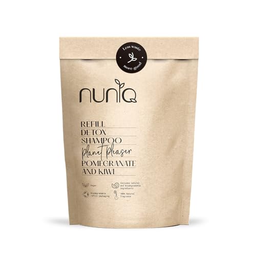 NUNIQ Planet Pleaser Champú Sin Sulfatos ni Parabenos | Limpieza Suave para Cuero Cabelludo Sensible | Fórmula Detox Natural PH Neutro | 250 ml | Envase Ecológico (Refill 250ML)