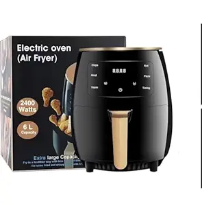 SNEPCOM Multifunctional Digital Air Fryer Rotisserie Dehydrator Convection Oven 17 Touch Screen Presets Fry Roast Dehydrate Bake Family Size Auto Shut Off Large Easy-View Window Black