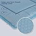BVAGSS Hundebett Kleine Hunde Reversible, kühl und warm Matten Hundekissen, Waschbar Hundematte für klein mittel große Hunde XH080 (45x33cm,Blau)