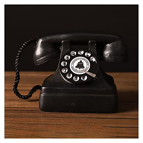 Téléphone rotatif à l'ancienne rétro en résine - Modèle fixe de salon