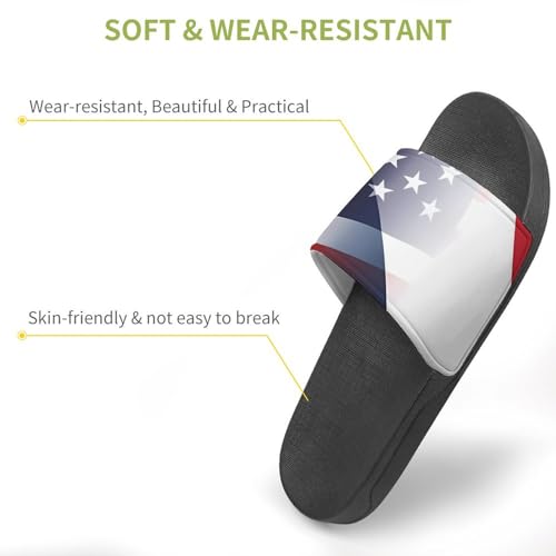 Flag of France And U.S. FLAG House Sandals Non-Slip Bathroom Slippers Beach Summer Shoes for Men Women3