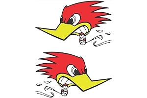 Pair of Hot Rod Bird Vinyl Stickers for Smooth Surfaces