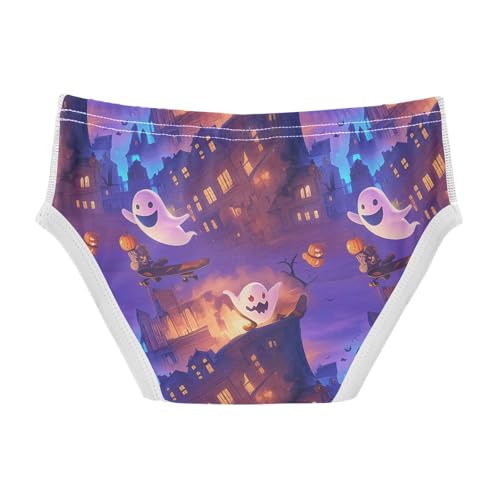 visesunny Boys Potty Training Underwear Pumpkin Ghost Castle Breathe Cotton Briefs Size 2T-8Y for Toddler2