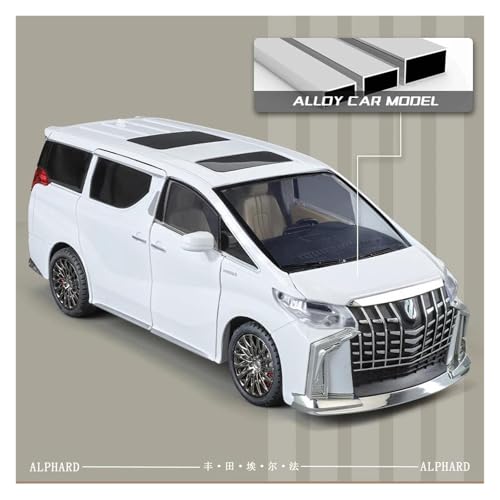 Modelo de Auto Toyota Alphard 1:24 con Control de Llave miniatura 4
