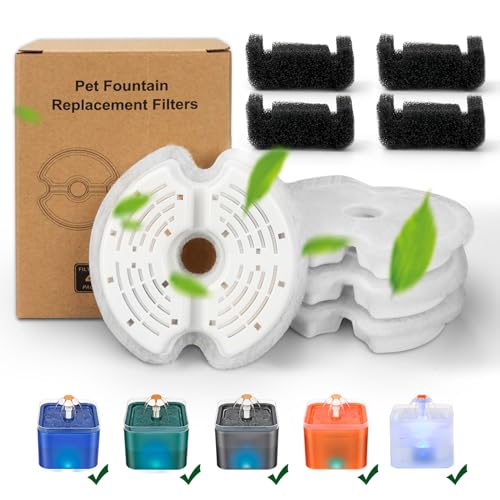 Cat Water Fountain Filter, Multiple Filtration Pet Water Fountain Replacement