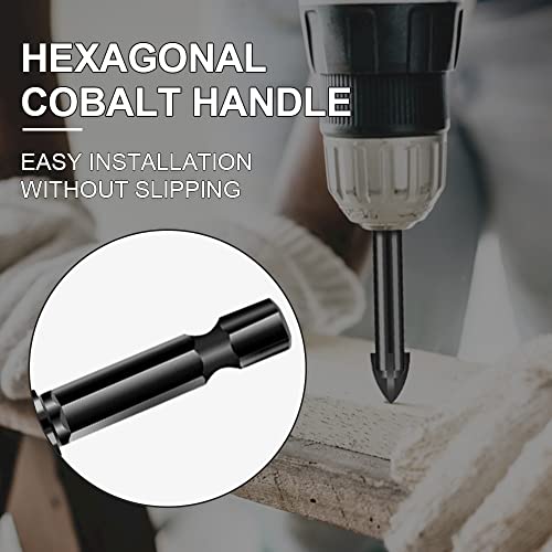Broca de hexágono cruzado para vidrio y cerámica 5 mm miniatura 4