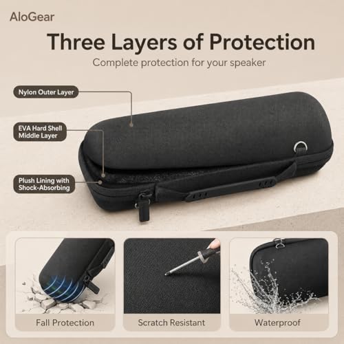 Image of Travel Carry Case for New JBL Flip 7, 6, 5, 4, 3 Portable Speaker, Shockproof, Dustproof, Protective Cover Storage Bag (Black Inside)