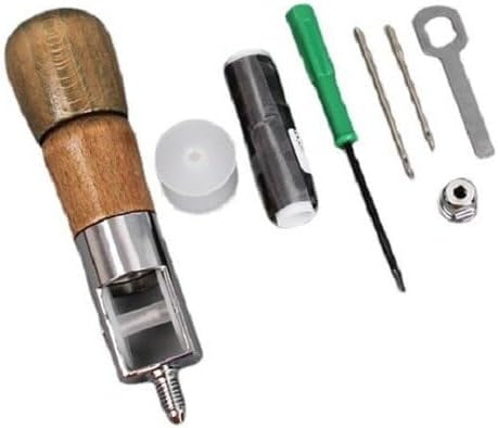 Leather Waxed Thread Sewing Patchwork Stitching Thread Needle Tool Leather Shoes Bag Craft Tools Diy Hand Sewing Awl Tools Kit - (Color: SET)