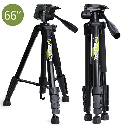 Endurax 66" Video Camera Tripod for Canon Nikon Lightweight Aluminum Travel DSLR Camera