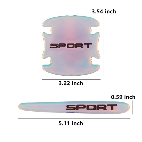 Image of 8 PCS Car Door Handle Scratch Protectors,Car Door Protector Edge Guards Universal Door Handle Protector Paint Guard (Sport)