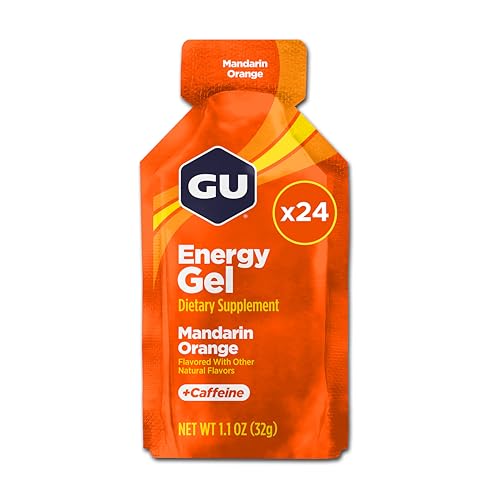 Gu Energy Original Sports Nutrition Energy Gel, Vegan, Gluten-free, Kosher, And Dairy-free On-the-go Energy For Any Workout, 24-count, Mandarin Orange