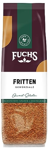 Fuchs Gewürze - Fritten Gewürzsalz im recyclebaren Nachfüllbeutel Salz zum Würzen von Pommes Frites Kartoffel-Ecken Bratkartoffeln - 80 g