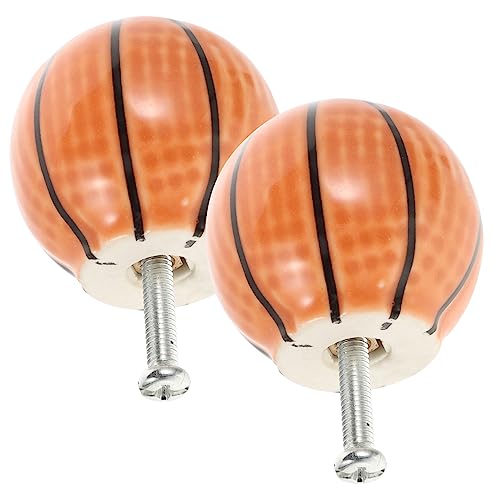 LckCryspho ハンドル 2個セット 引き出しノブ セラミック製 ? スポーツデザイン コンパクトサイズ 家具用取っ手 日常使い (3.5X3.5X3.5CM,示されているように 1)