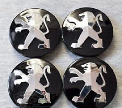4 Car Wheel Alloy Centre Hub Cap Badge 60mm For Peugeot 106,204,206,207,306,307