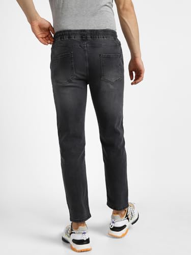 Image of Urbano Fashion Men's Regular Fit Mid Rise Washed Jogger Jeans Stretchable