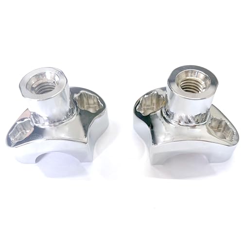 Cyreedom Black CNC Motorcycle Handlebar Risers for Harley Dyna FXDL FXD Fat Boy Heritage Softail FL Sportster XLH XL 883 1200-1.7'' (1 7/10) Tall, 1 Bar, Bottom Mount (Chrome) by Cyreedom - Used condition - Image 7