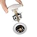 Albriya Vessel Sink Drain,Bathroom Pop-up Drain With Detachable Basket Stopper, Anti-Explosion And Anti-Clogging Drain Strainer, Sink Drain Assembly Without Overflow Polished Chrome,White Ceramic Cap