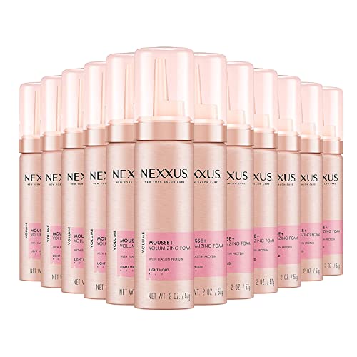 Nexxus Hair Mousse Travel & Trial Volumizing Foam, Volumizing Hair Mousse, Volume Hair Styling 2 oz 12 Count Nexxus Hair Mousse Travel & Trial Volumizing Foam, Volumizing Hair Mousse, Volume Hair Styling 2 oz 12 Count