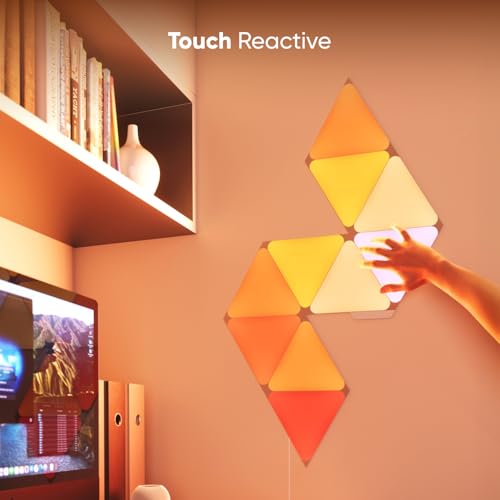Image of Nanoleaf Shapes Triangle Lights, Smart RGBW LED Wall Light Panels, 7PK