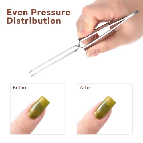 Pinza de acero y madera para manicura y arte de uñas miniatura 3