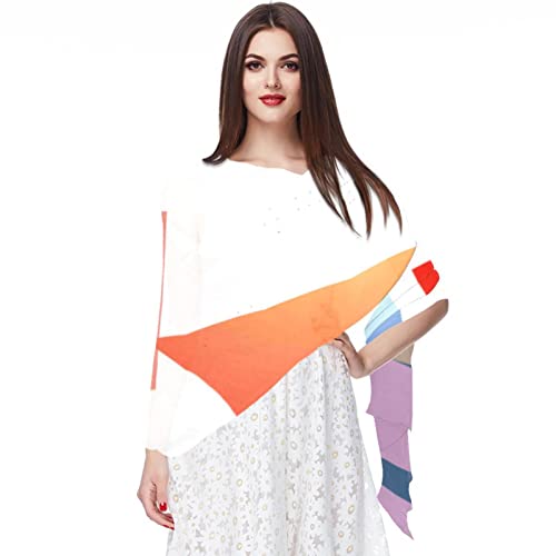Foulard mousseline de soie femme long style hijab vintage multicolore