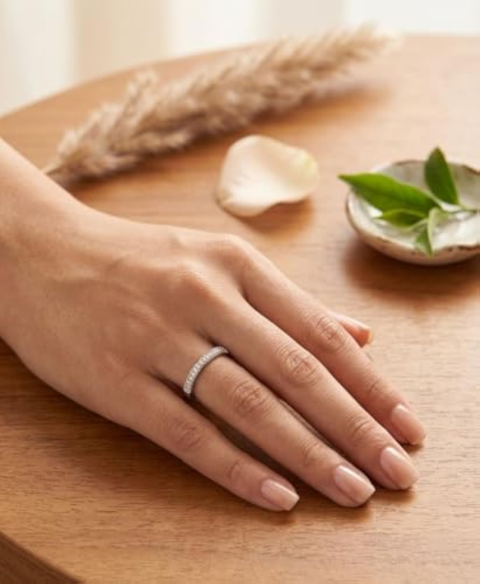 Women's Elegant Half Strip Adjustable Ring, Stylish Design