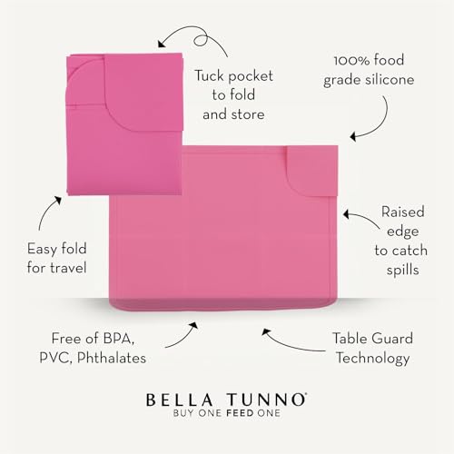 Silicone Placemat for Babies & Toddlers by Bella Tunno, Non-Slip Baby Feeding Mat for High Chair & Table, Dining, Eating, Food & Travel Placemat for Kids - Thumbnail 7