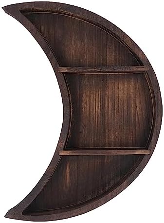 Étagère murale en forme de croissant de lune - Décoration de cham...