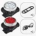 Ruitutedianzi 4X Outdoor Bicycle Waterproof COB 3 LED USB Rechargeable 4 Modes Bike Night RideFront Light Lamp & Rear Tail Light