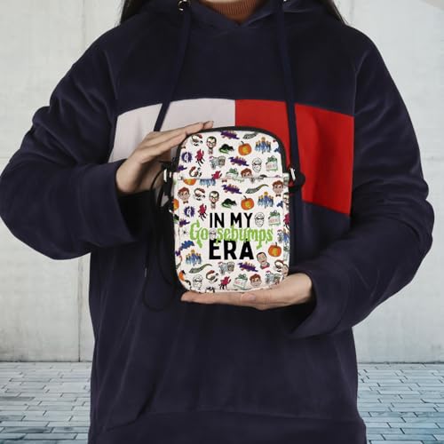 Horror Movie Inspired Gift Horror Mask Mystery Books Lover Halloween Party Terror Gift Crossbody Bag 6