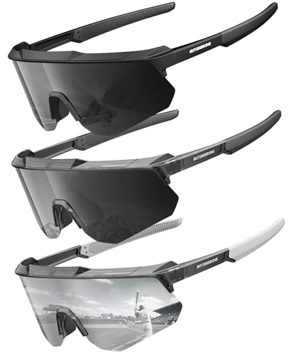 Image of Polarized Sports Sunglasses for Men Women, UV400 Protection Mens Sunglasses Wrap Around Sun Glasses for Cycling Running
