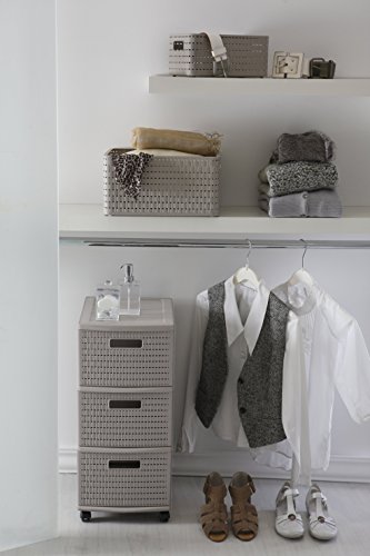 Rotho Rollcontainer Tower Country 4481716716 Wheeled Shelving Unit with 3 Drawers Rotho Rollcontainer Tower Country 4481716716 Wheeled Shelving Unit with 3 Drawers