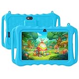 Kids Tablet, 7 inch Android 11 Tablet for Kids, 6GB(2+4) RAM 32GB ROM 128GB Expand, Toddler Tablet with WiFi, Bluetooth, Parental Control, Dual Camera, GPS, Shockproof Case (Light Blue)