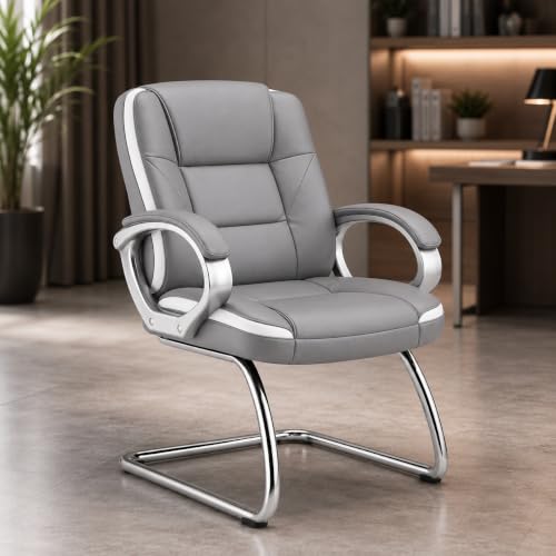 Image of Oakcraft Premium Ergonomic Office Chair - Adjustable Swivel Desk Chair with Lumbar Support & PU Leather Upholstery