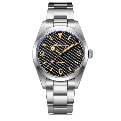 Image of ADDIESDIVE Quartz Watch for Men 36 MM Small Dial Analog Watch Waterproof 100 M Conves Crystal Stainless Steel