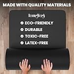 HemingWeigh 1 Inch Extra Thick Non Slip Yoga Mat - Exercise Mats for Home Workouts, Black (70"L x 23"W) - Image 5