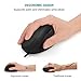 Wired Vertical Mouse, Jelly Comb Small Ergonomic Mouse High Precision Optical Mice with Adjustable Sensitivity 800/1200 /1600 DPI, 6 Buttons, 【 for Small Hands 】 - Black