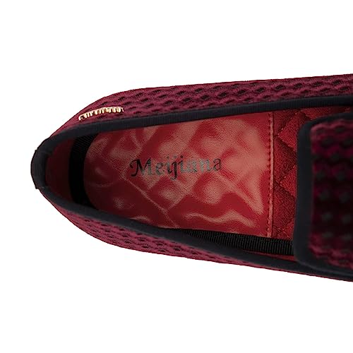Image of Meijiana Mens Loafers Wedding Dress Shoes Slip-On Loafers for Men Tuxedo Suit Shoes
