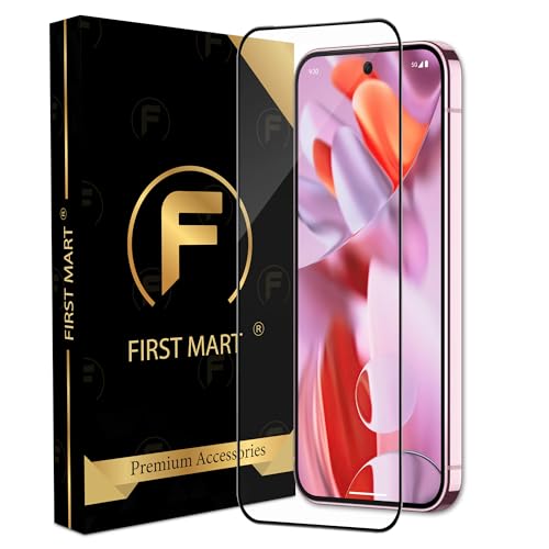 Image of FIRST MART Military-Grade Gorilla Tempered Glass Screen Protector Compatible For Google Pixel 9 Pro XL (6.8 Inch) With Easy Installation Kit| Edge To Edge Coverage |Black