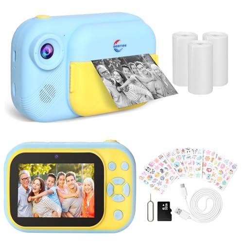 Appareil photo à impression instantanée enfant avec double objectif et grand écran 3,5 pouces