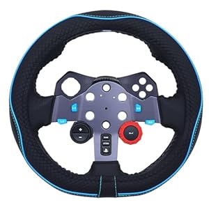 DuoDuoBling D Steering Wheel Cover Racing Game Accessories 10.6 inch 27cm for PC,Xbox OneSeries X/S,g920 x920 G29 g923 g27 g25,PS4,PS3, PS5,Nintendo Switch (Black Blue)