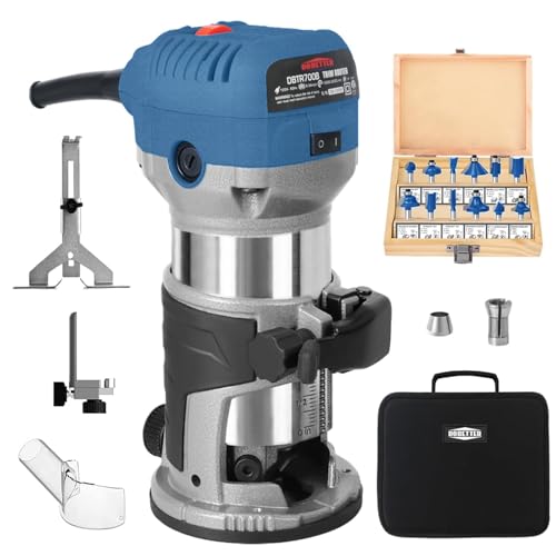 Dobetter 1.25HP Wood Router Tool, 6.5Amp Electric Trim Route...