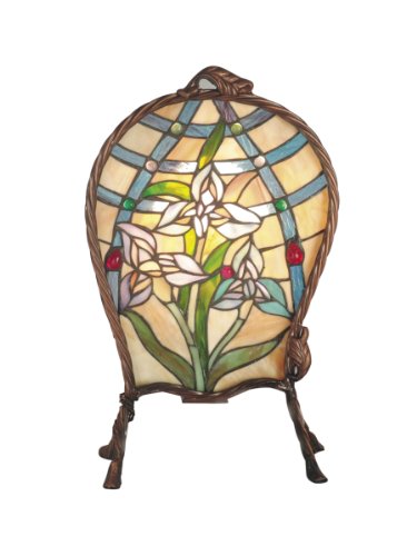 Dale Tiffany Accent Lamp, Antique Brass